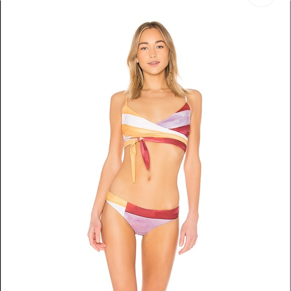 Mara Hoffman Mila Bikini Top in Ivory Multi***NWT - Picture 4 of 4